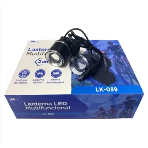 Farol Bike Led 2 × 1 Cabeça LK‑039 Recarregável